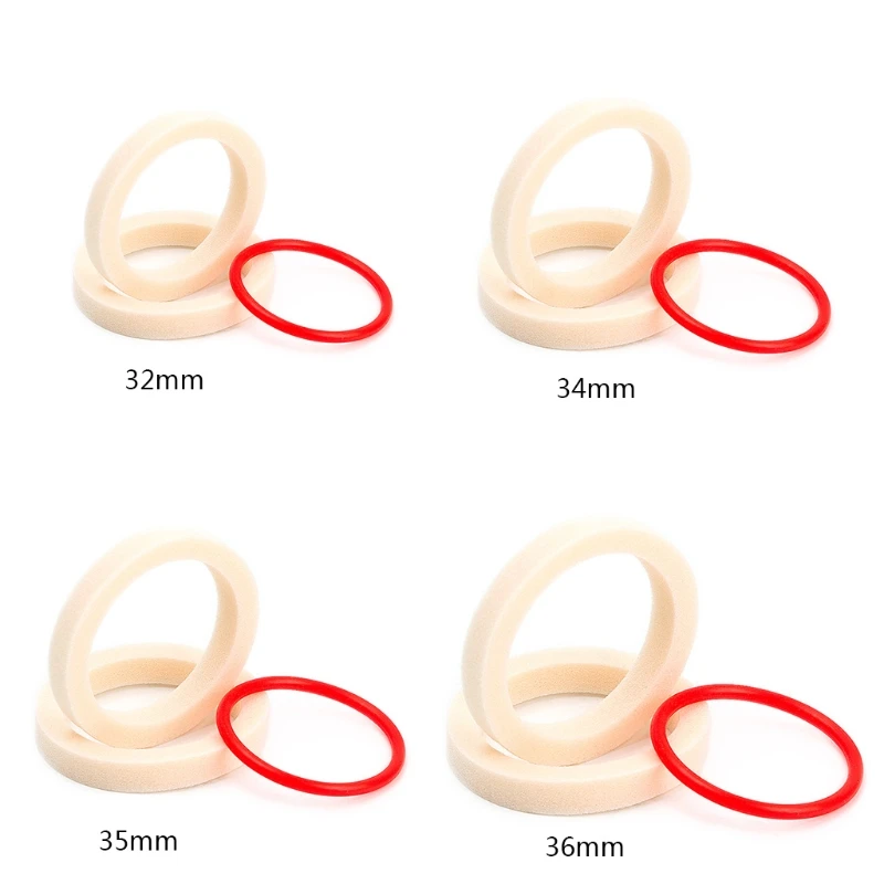 2Pcs Front Fork Sponge Ring Oil Foam Absorption Seal Component 32/34/35/36mm Sponge Ring Oil Sealed Foam