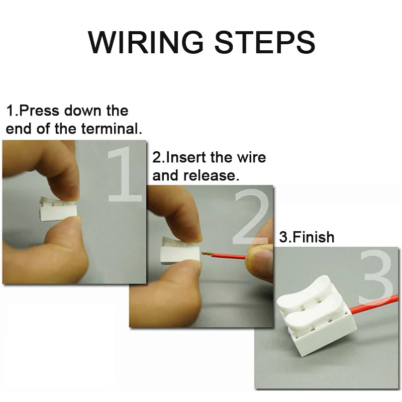 1Pin 2Pin 3Pin Fast Connector 15PCS Mixed CH-1 CH-2 CH-3 0.5-2.5mm² Cable Terminal Quick Splice Lock Soft Hard Wire Connectors