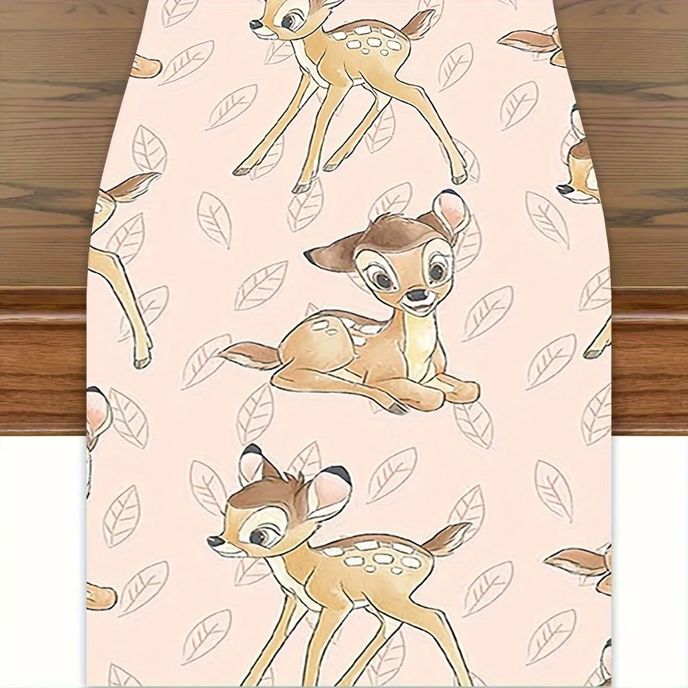 1 pieza de mantel Bambi, con diseño de personajes de dibujos animados, adecuado para decoración de restaurantes para todas las estaciones, ideal para bodas, fiestas y Pascua