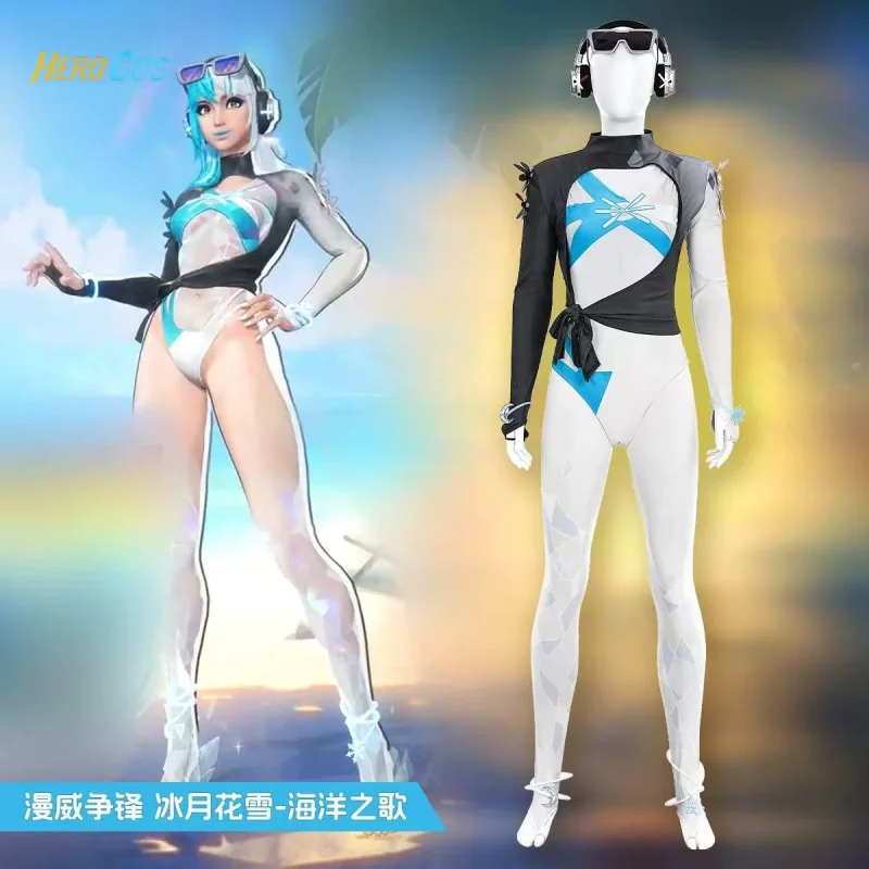 

Игра Rivals Luna Snow Косплей Костюм ХэллоуинЖенский Фэнтезийный Комбинезон Униформа Пальто Реквизит Аксессуары Набор HERO Cos