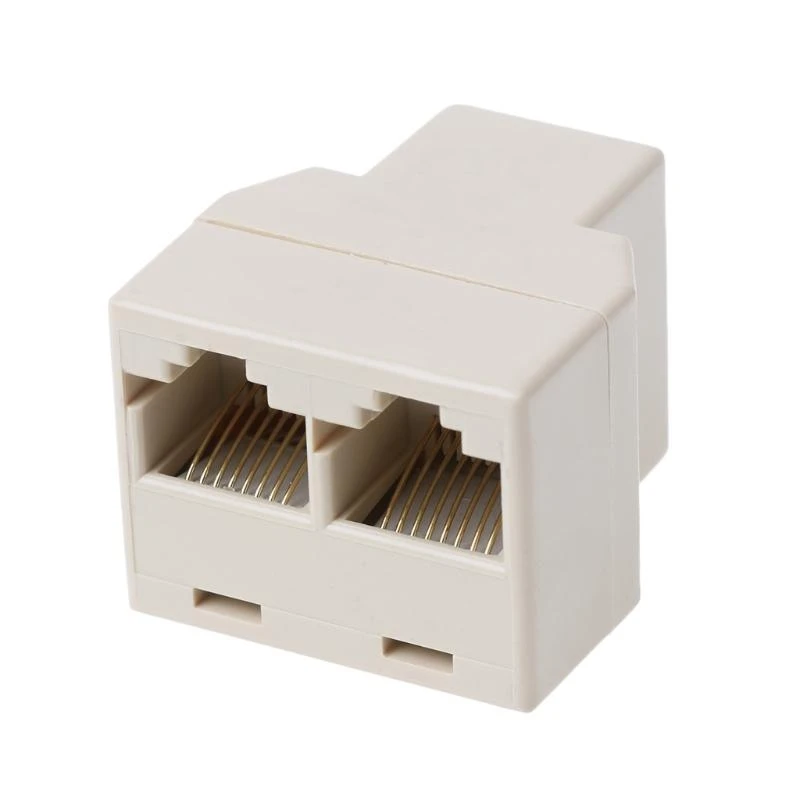 AXYC RJ45 CAT5 CAT5E Ethernet 1to2 Connector Adapter