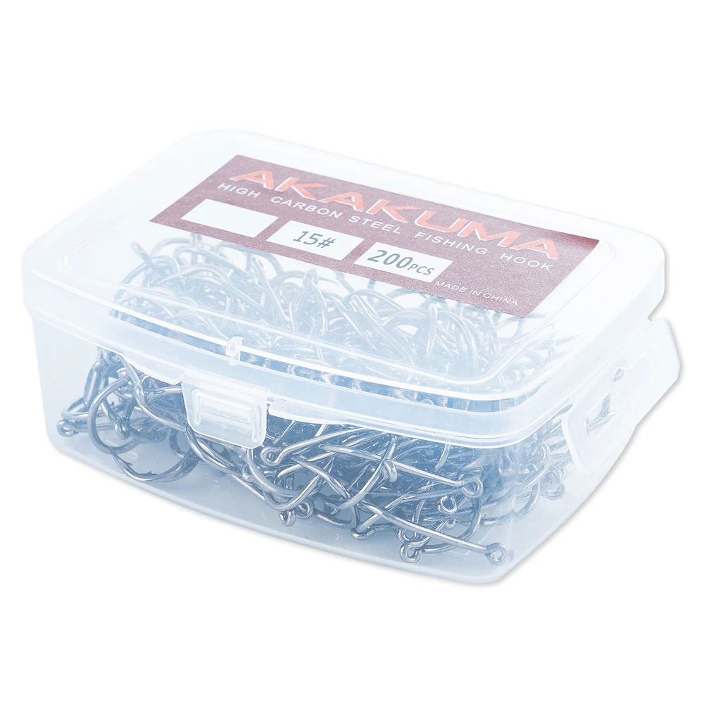 200 Stück/Box Angelhaken aus Hochkohlenstoffstahl 3 # -15 # Fischhaken Ultra-Scharfe Kreishaken mit Widerhaken – Detail 8