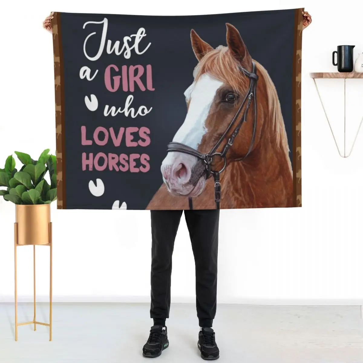JUST A GIRL WHO LOVES HORSES Throw Blanket christmas gifts Decorative Beds Bed linens for babies Decorative Throw Polar Blankets