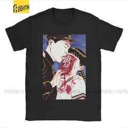 Men's Suehiro Maruo T-Shirt Eye Licking T Shirts Crazy Cotton Tees Short Sleeve Halloween Tops 4XL 5XL Horror Comics Classic