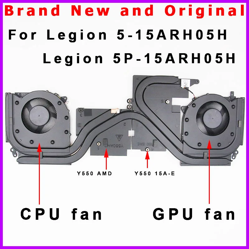 New CPU GPU Heatsink Fan Cooler Radiator for Lenovo Y550 15A-E Legion 5-15ARH05H 5P-15ARH05H 82B1 82GU 5H40S20132