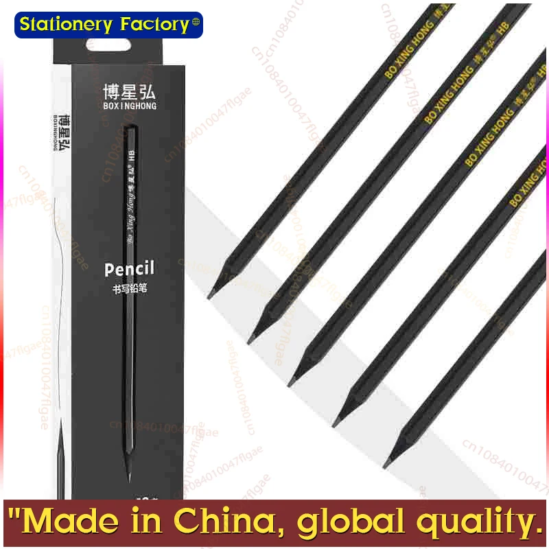 مجموعة أقلام رصاص جرافيت من الخشب الأسود HB قلم كتابة مكتب الرصاص الأسود مكون من 10 قطع هدية قرطاسية للمبتدئين والفنانين المحترفين