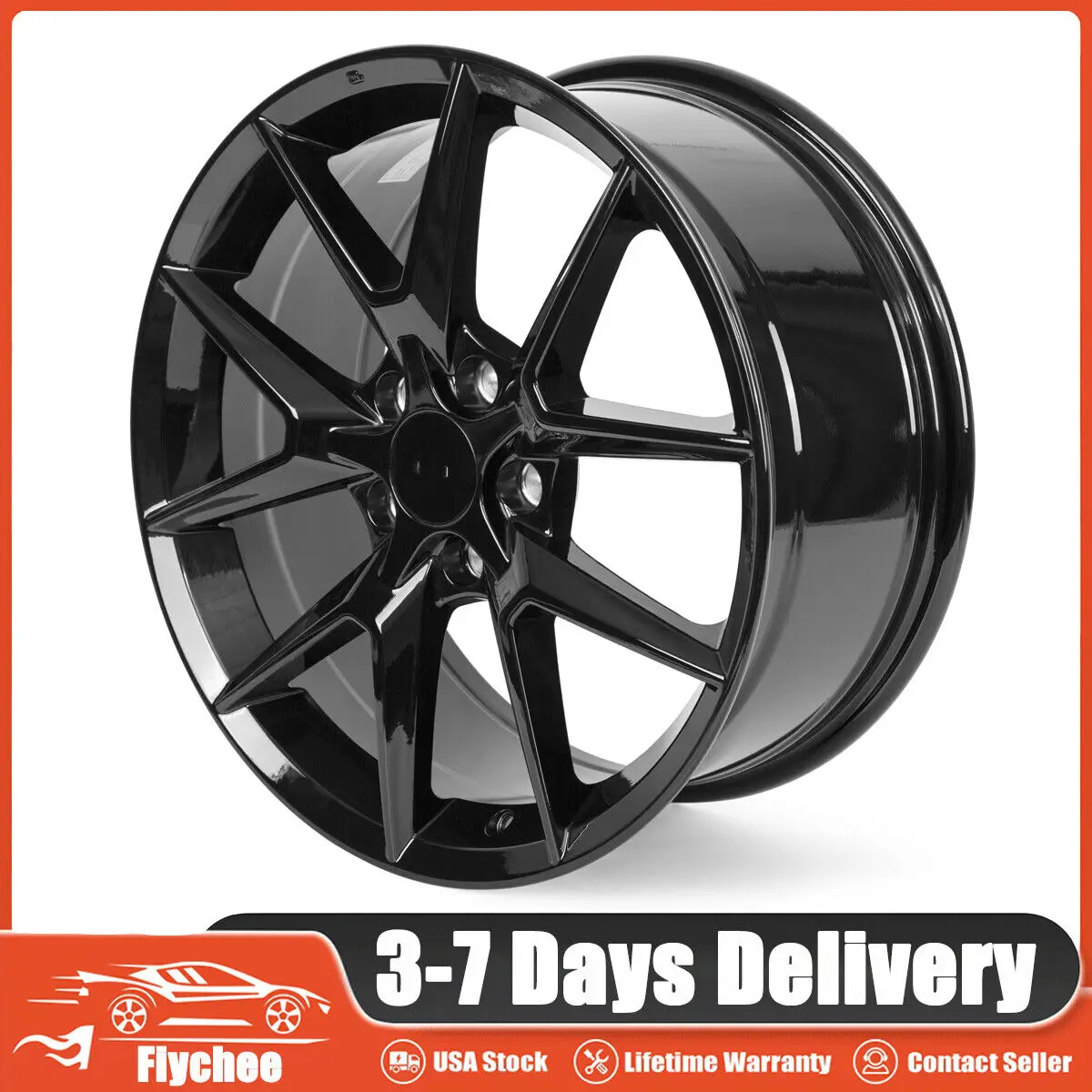 FOR HONDA CIVIC 2016-2024 REPLACEMENT 18 X 8 INCH WHEEL GLOSS BLACK RIM WHEEL