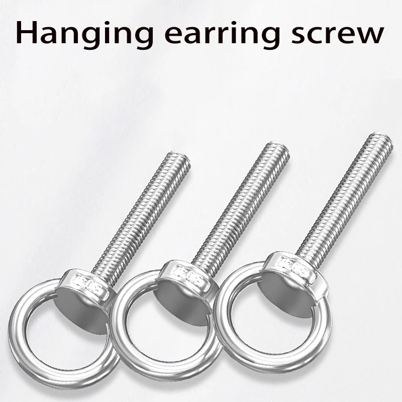 

304 stainless steel lifting ear ring bolt, lifting ship ring O-ring screw, extended lifting ring screw, lifting wireM3-M12