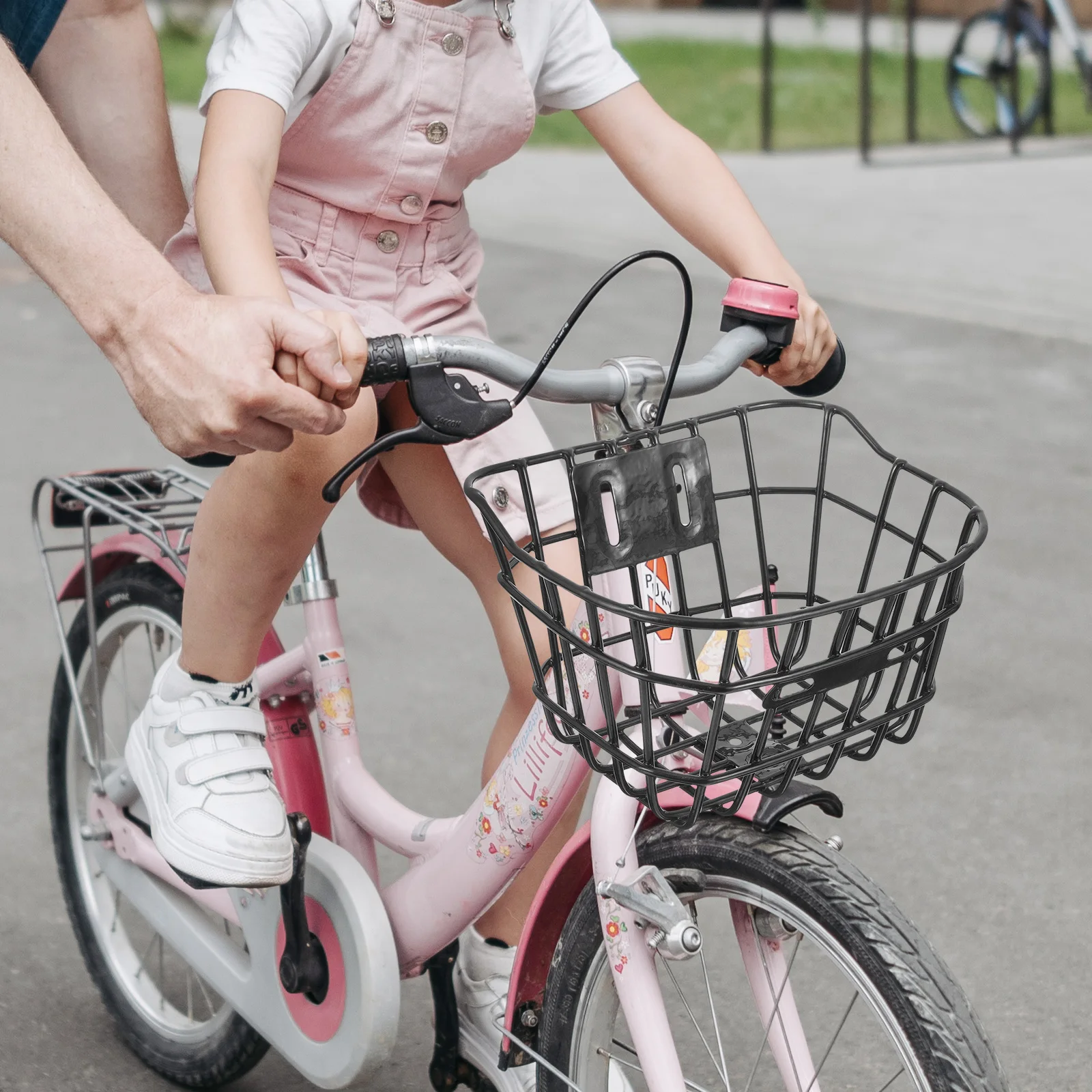 

Bicycle Basket Bike Pannier Front Electric Bikes Steel Women Large Capacity Storage Handlebar Mount Easy Installation Durable