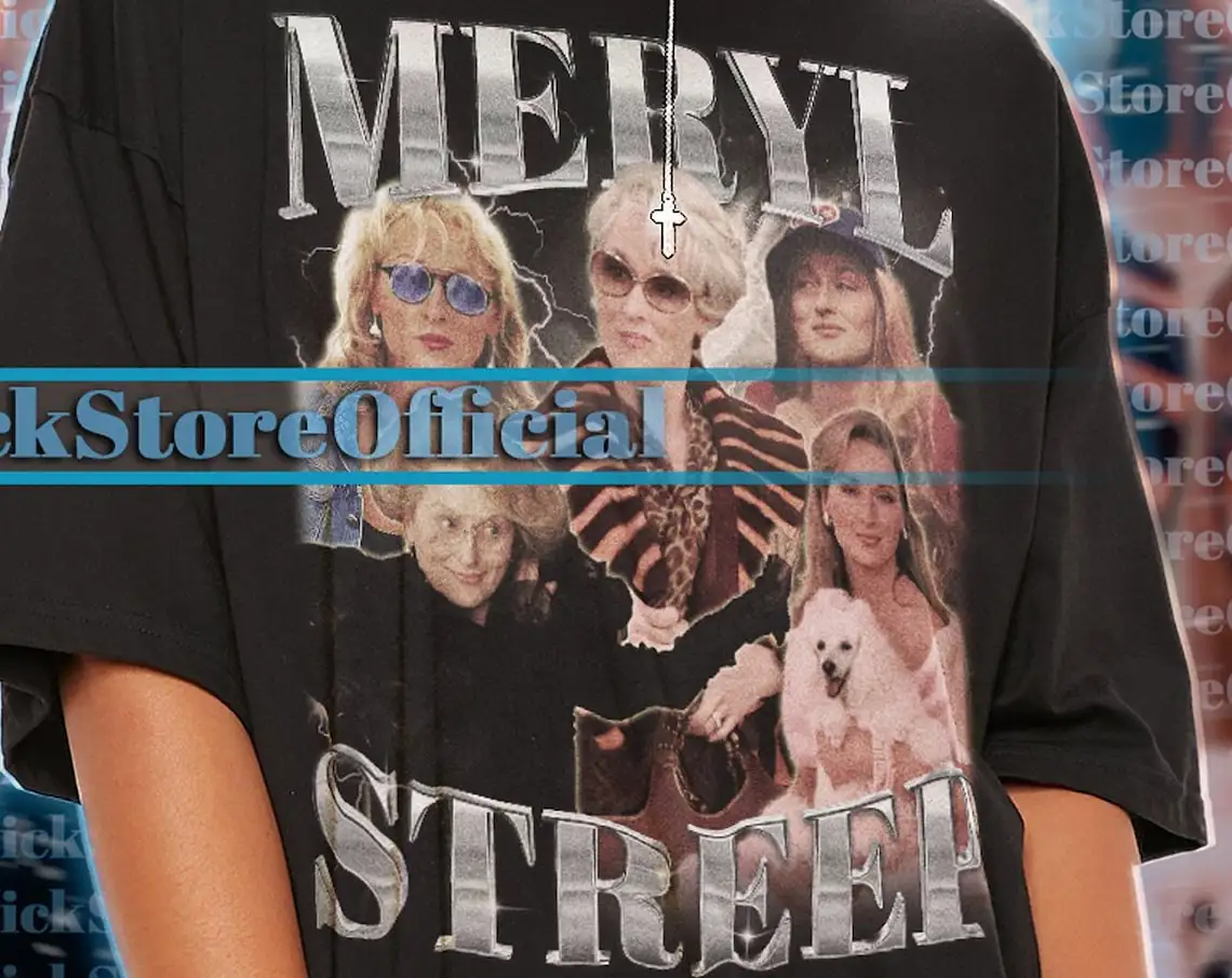 MERYL STREEP Vintage Shirt Meryl Streep Homage Tshirt Meryl Streep Fan Tees Meryl Streep Retro 90s Sweater Meryl Streep Merch Gi