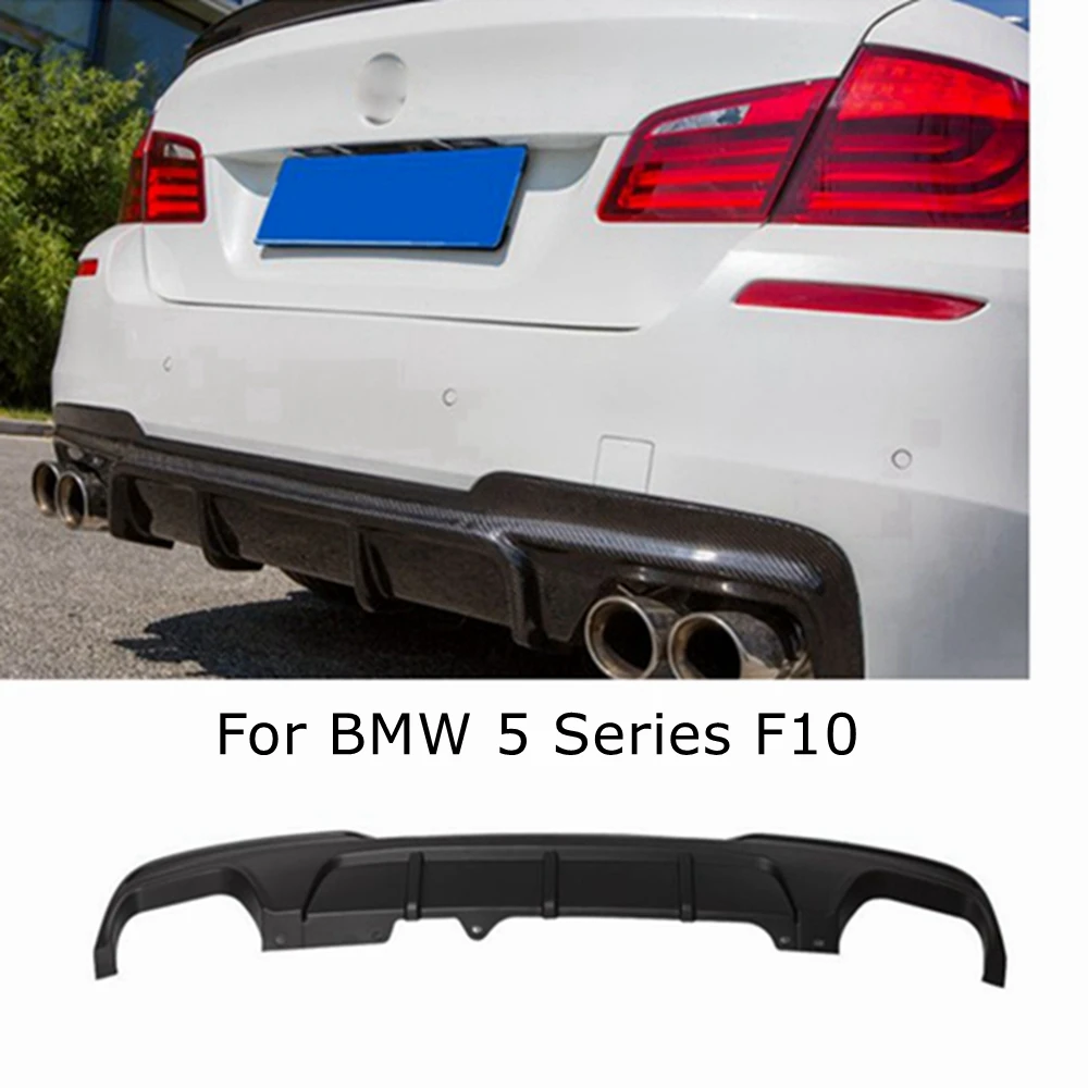 For BMW 5 Series F10 M Sport M5 2011 2012 2013 2014 2015 2016 Glossy black Rear Bumper Lip Diffuser Car Accessories