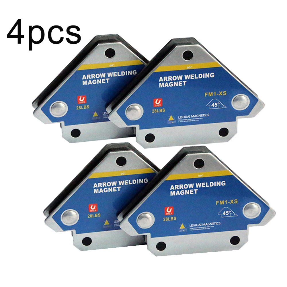 4pcs Magnetic Welding Fixer 45/90/135 Degree Multi-angle Magnet Weld Positioner 28LBS Ferrite Holding Auxiliary Locator Tools