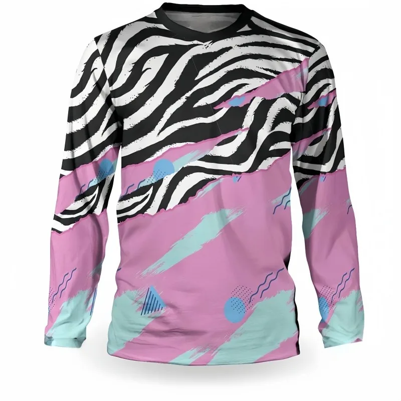 

Fashion 3D Printed Motorcycle T Shirt Long Sleeve Quick Dry Breathable Riding Shirt for Bikers Men Women