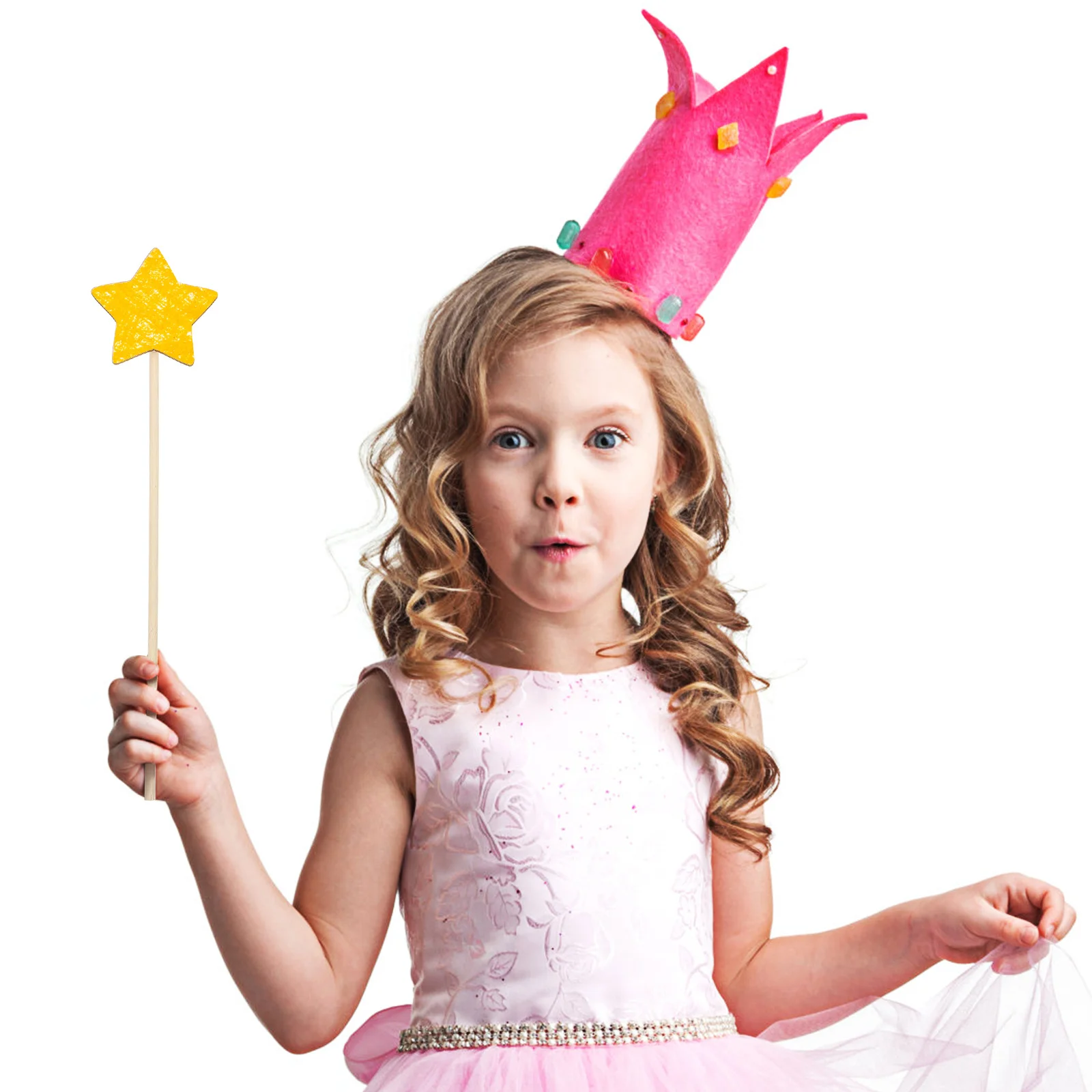 Kit de Varinhas Mágicas de Madeira para Meninas com 8 Peças, Projeto Criativo DIY para Crianças, Presente de Coordenação Mão-Olho