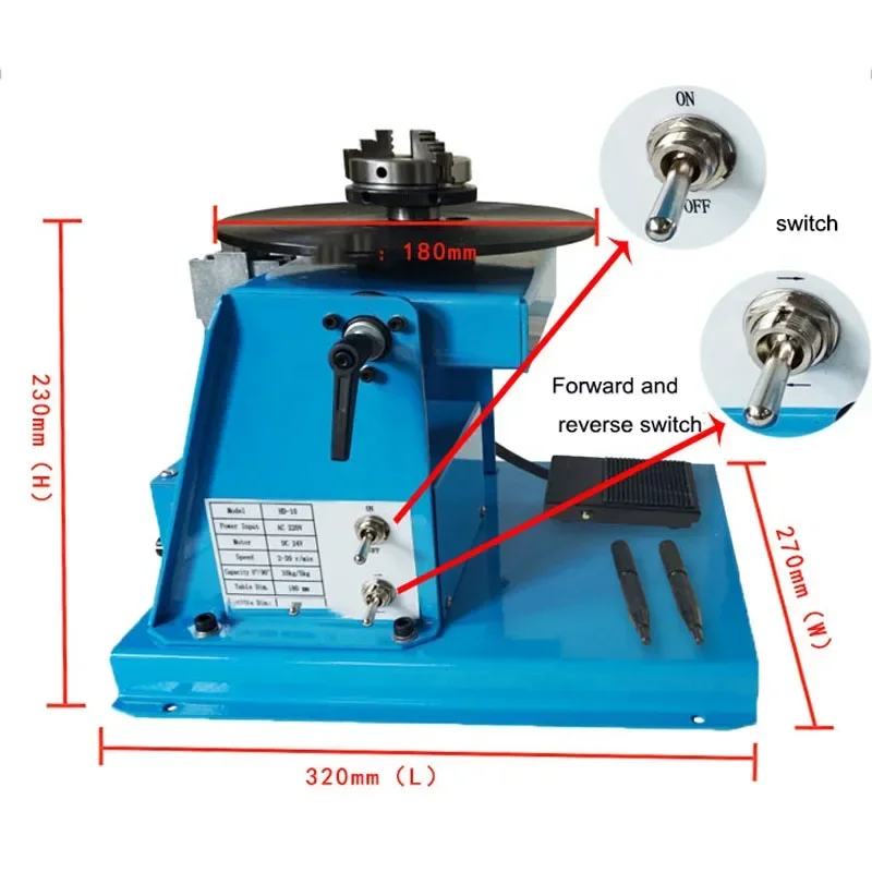 Small Welding Positioner Combined Automatic Welding Turntable Automatic Welding Equipment Roller Frame