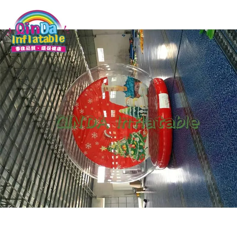 

2019 Custom Clear Giant Inflatable Christmas Balls Decoration Snow Globes Snowing Globes For Promotion