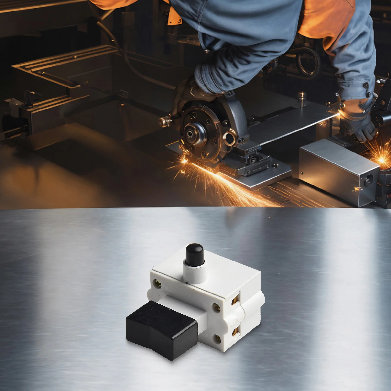 

1Pc For Power Controlling Hardware Tools Electric Tools Switch Cutting Machine Lock On Lock On Type NO Contact