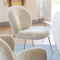 Chaises de Cuisine Modernes en Velours Blanc, Mobilier d'Extérieur, pour Salle à Manger, DC034