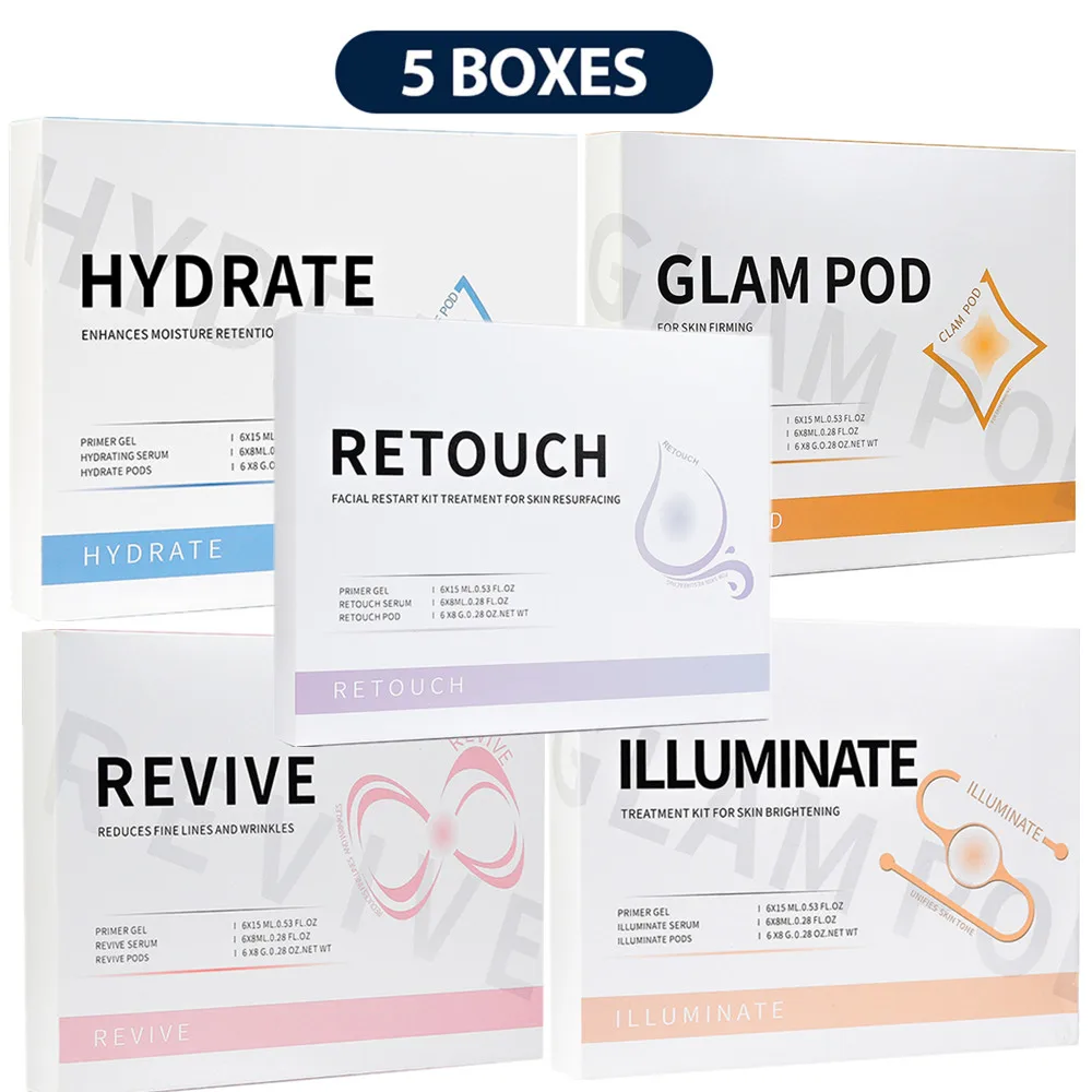 Glam Pod Voor Aqua Gezichtsmachine CO2 Pods Voor Bubble Facial Beauty Machine Herzien Pods co2 Capsule Gels Facial SPA Huid Schoon