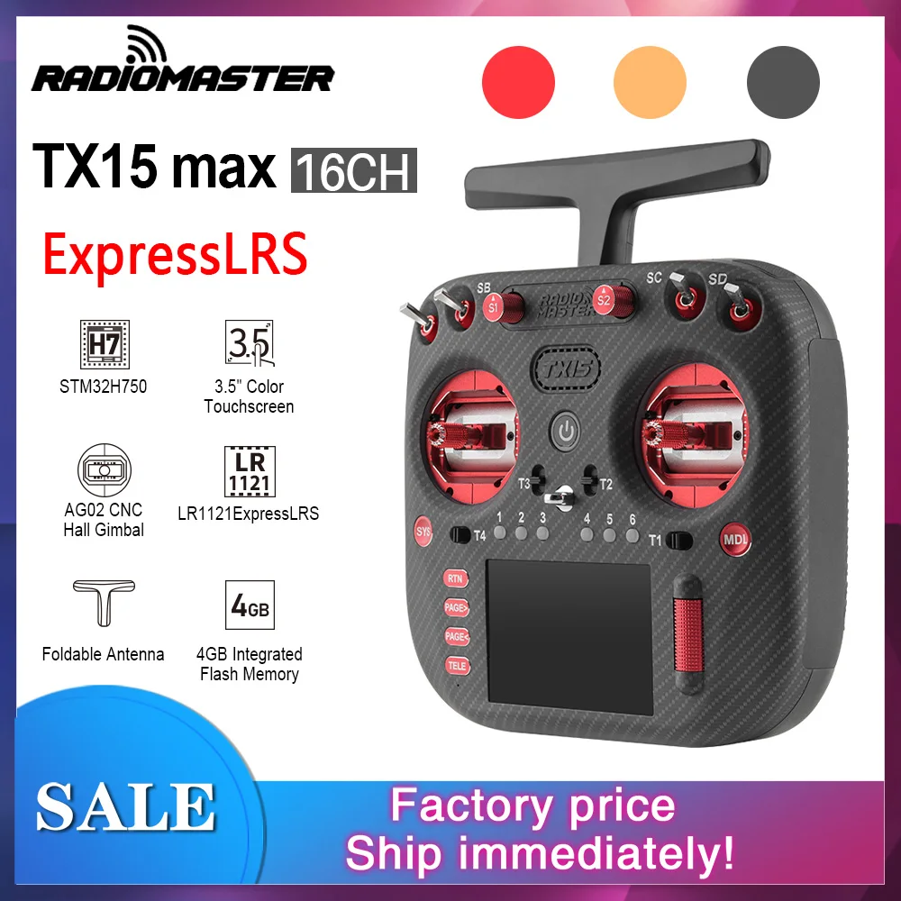 

RadioMaster TX15 MAX Radio Controller 16CH Transmitter 3.5inch IPS AG02 Support ExpressLRS