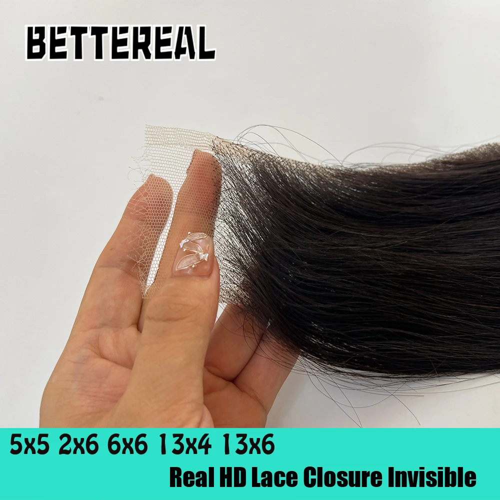 Bettereal HD 2x6 الدانتيل إغلاق جزء عميق قبل قطعها عقدة صغيرة غير مرئية تذوب الجلد 100% شعر ريمي الإنسان مستقيم/موجة الجسم #2