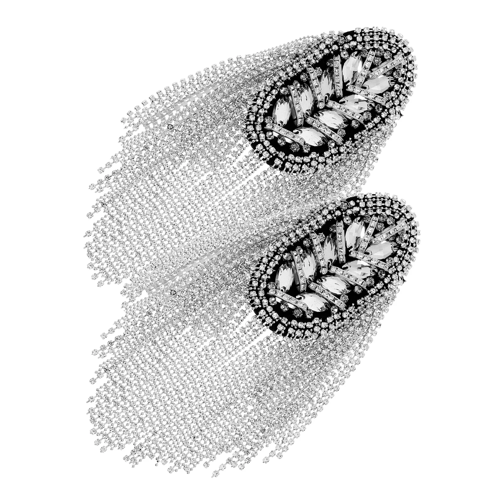 

2Pcs Metal Shoulder Epaulets Tassel Fringe Jewelry Costume Party Decorations Fringe Shoulder Epaulets Tassel Chain Epaulettes