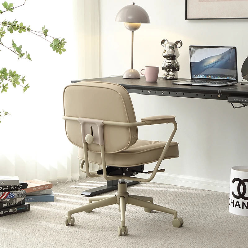 Computer chair leather lifting comfortable sedentary home office study desk study swivel chair
