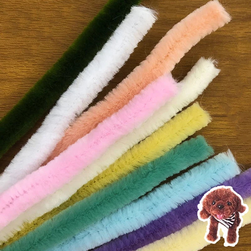 10mm Velvet Twist Stick Hair Root Strip DIY Handmade Sewing Plush Animal Crafts Flower Miniature Model Decoration Supplies