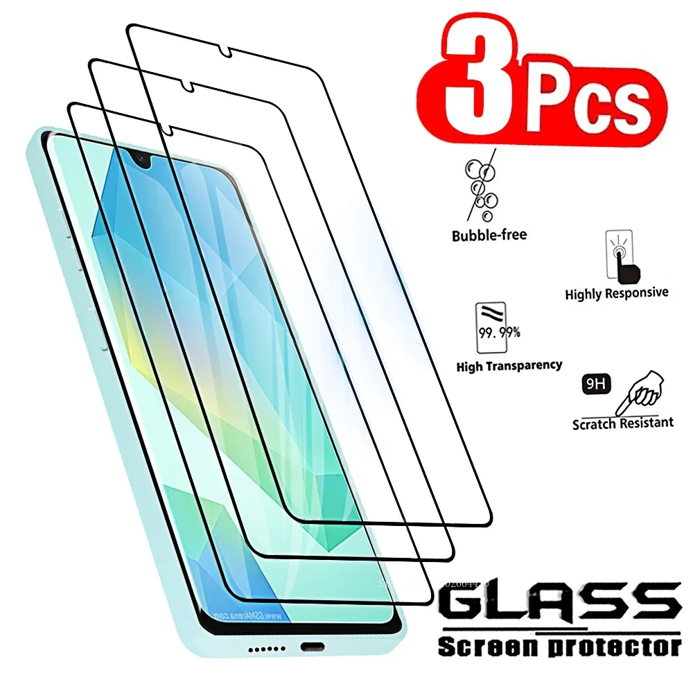 3pcs Protective Galss for Samsung A16 5G 4G A06 A55 A35 A25 A15 A05S A54 A34 A24 A14 A04 Screen Protectors Tempered Glass Cover