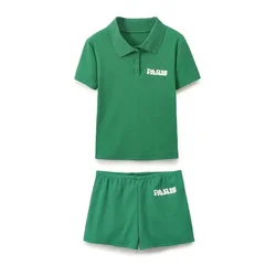 Sports Sets for Women 2 Pieces Holiday Outfits Womens Vacation Outfits Woman 2024 Elegant Casual Short Sleeve Sets