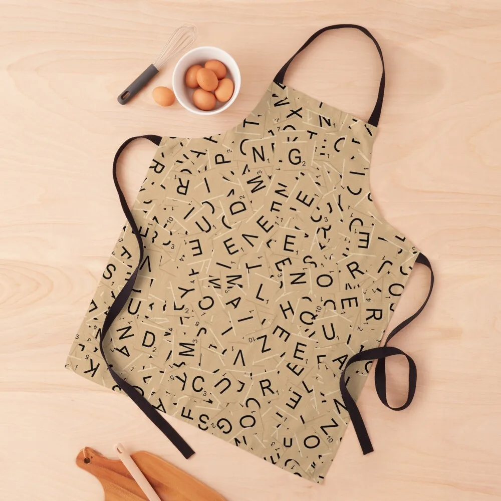 

Scrabble Tiles Apron men's barbecue Professional Barber For Men Apron