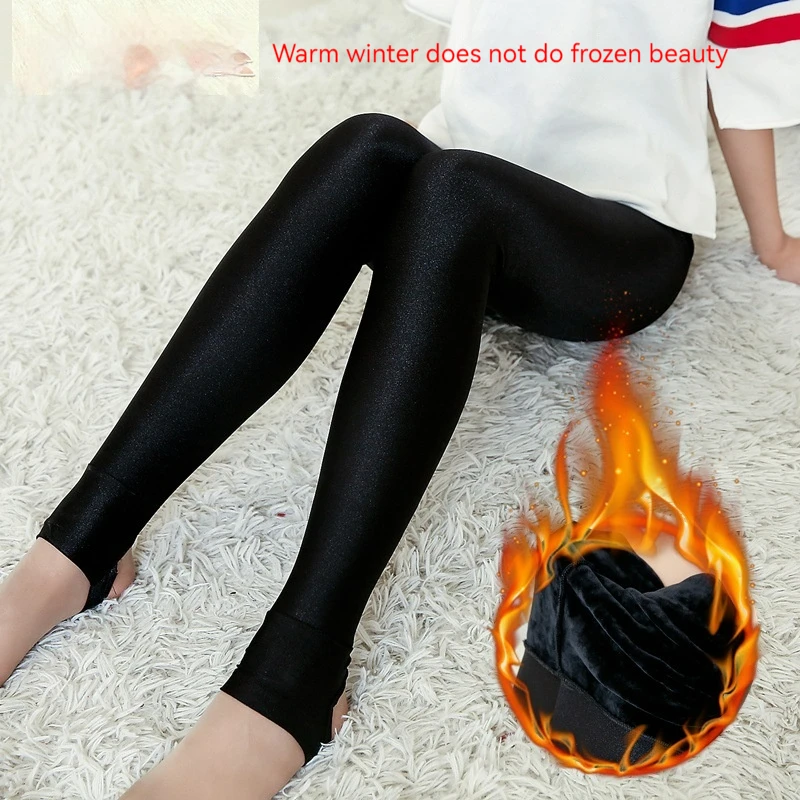 

Winter Warm Women's Thick Fleece Tights Translucent Pantyhose Sexy Elastic Thermal Stockings Woman High Waist Tights Leggings