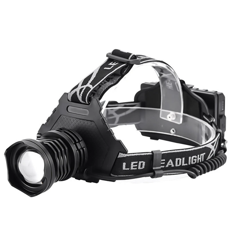

Rechargeable LED Headlamp, USB Fast Charging & 5 Modes Zoomable Waterproof Headlamp For Camping, Exploring, Fishing