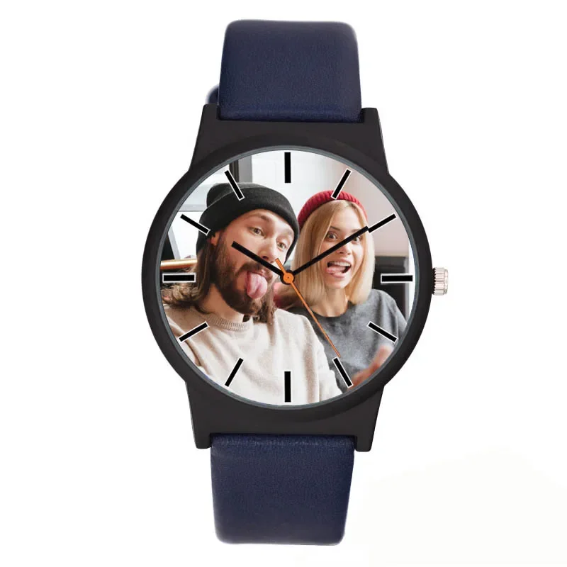 A3308 Ontwerp Uw Eigen Merk Logo Foto Afdrukken Neutrale Klok Causale Vakantie Cadeau Oem Drop Shipping Unisex Gepersonaliseerd Horloge