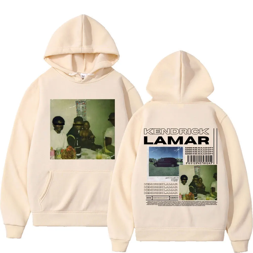 Rapper Kendrick Lamar Album Double Sided Print Hoodie Men Women Harajuku Hip Hop Sweatshirts High Street Fashion Trens Pullovers