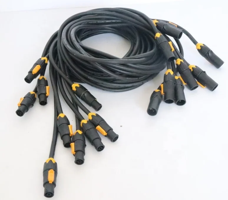 Waterproof  Powercon True 1 Connectors 3*2.5 mm For Stage Light LED Screen