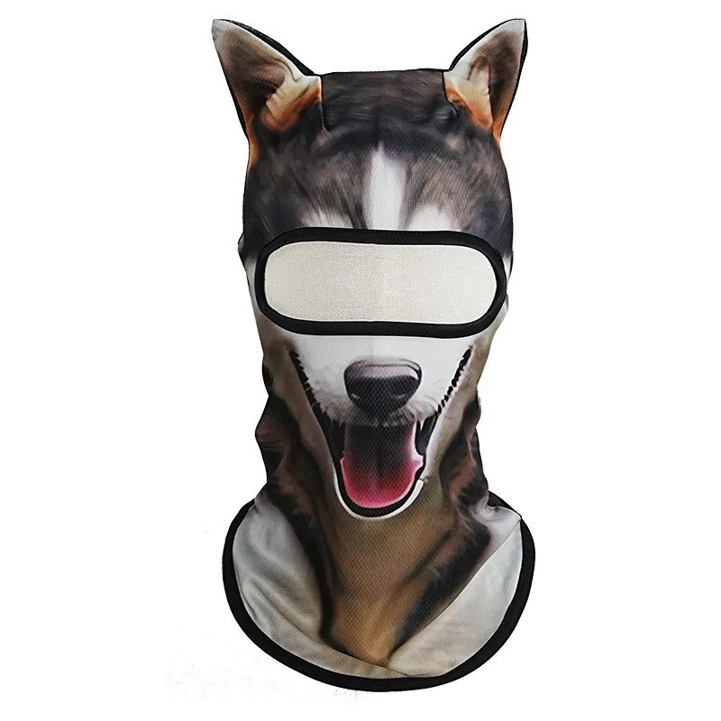 Lenço de ciclismo ao ar livre, máscara de imagem animal, arnês esportivo 3D, à prova de vento, à prova de areia, à prova de poeira, lenço respirável