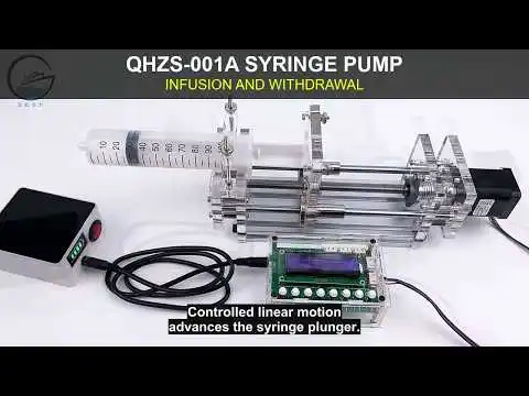 QHZS-001A Laboratory Syringe Pump with Foot Pedal, Infusion and Withdrawal, 0.01-150 mm/min