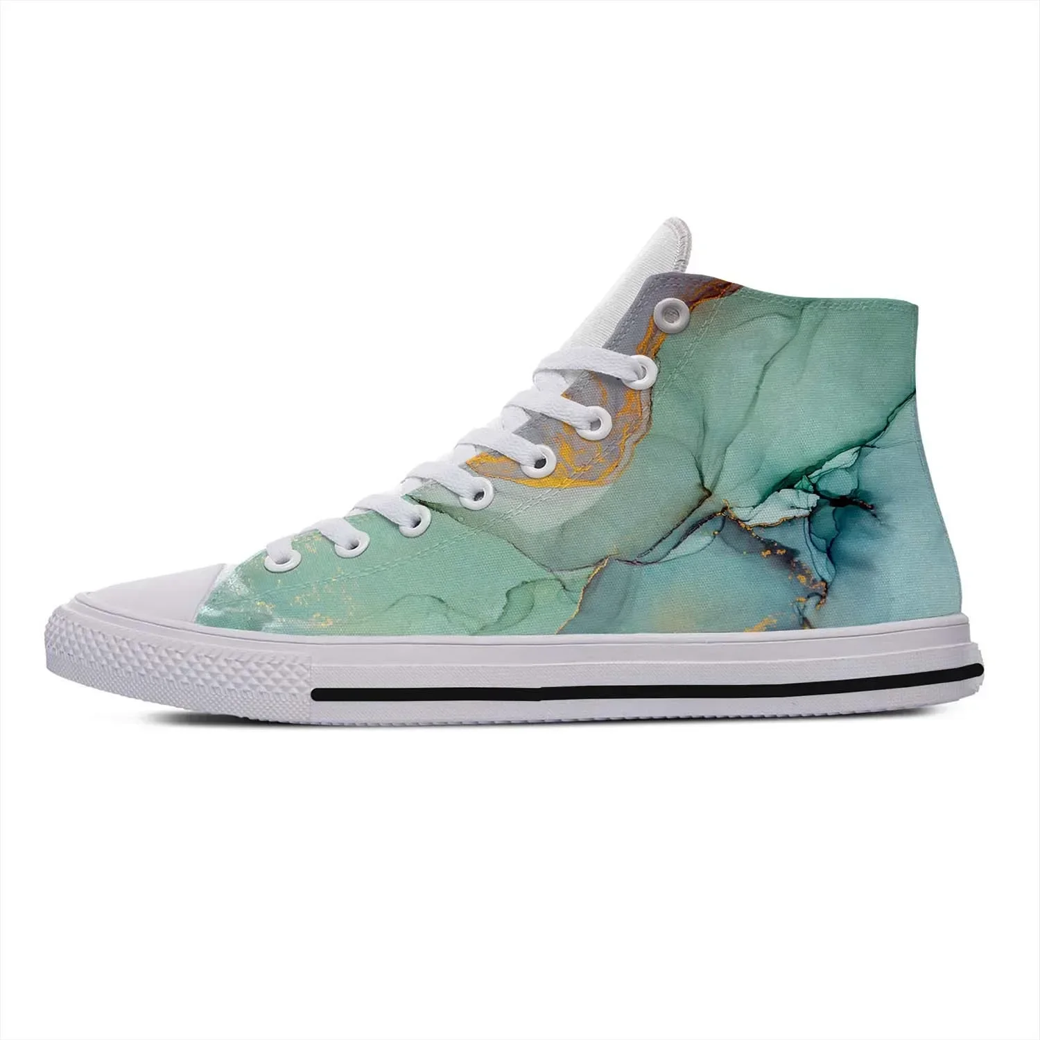 

Colorful Marble High Top Sneakers Mens Womens Teenager Funny Fashion Casual Shoes Canvas Running Shoes 3D Print Lightweight shoe