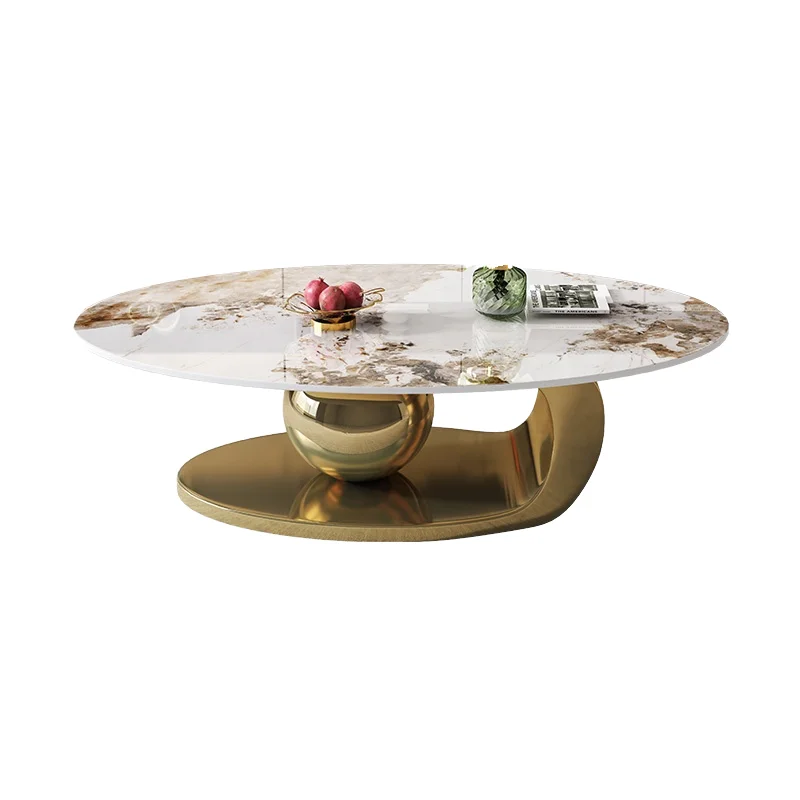 

！@Small Retro Modern Luxury Metal Coffee Table Portable Nordic Style Movable Center Convertible for Living Room Bedroom Gym Use