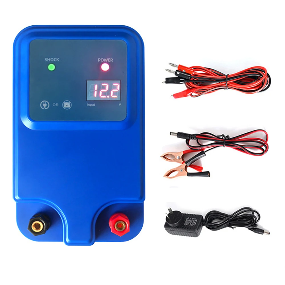 Portable Fence Charger Electric Fence Charger Adjustable Pulse Interval Fence Animal Deterrent Easy Installation