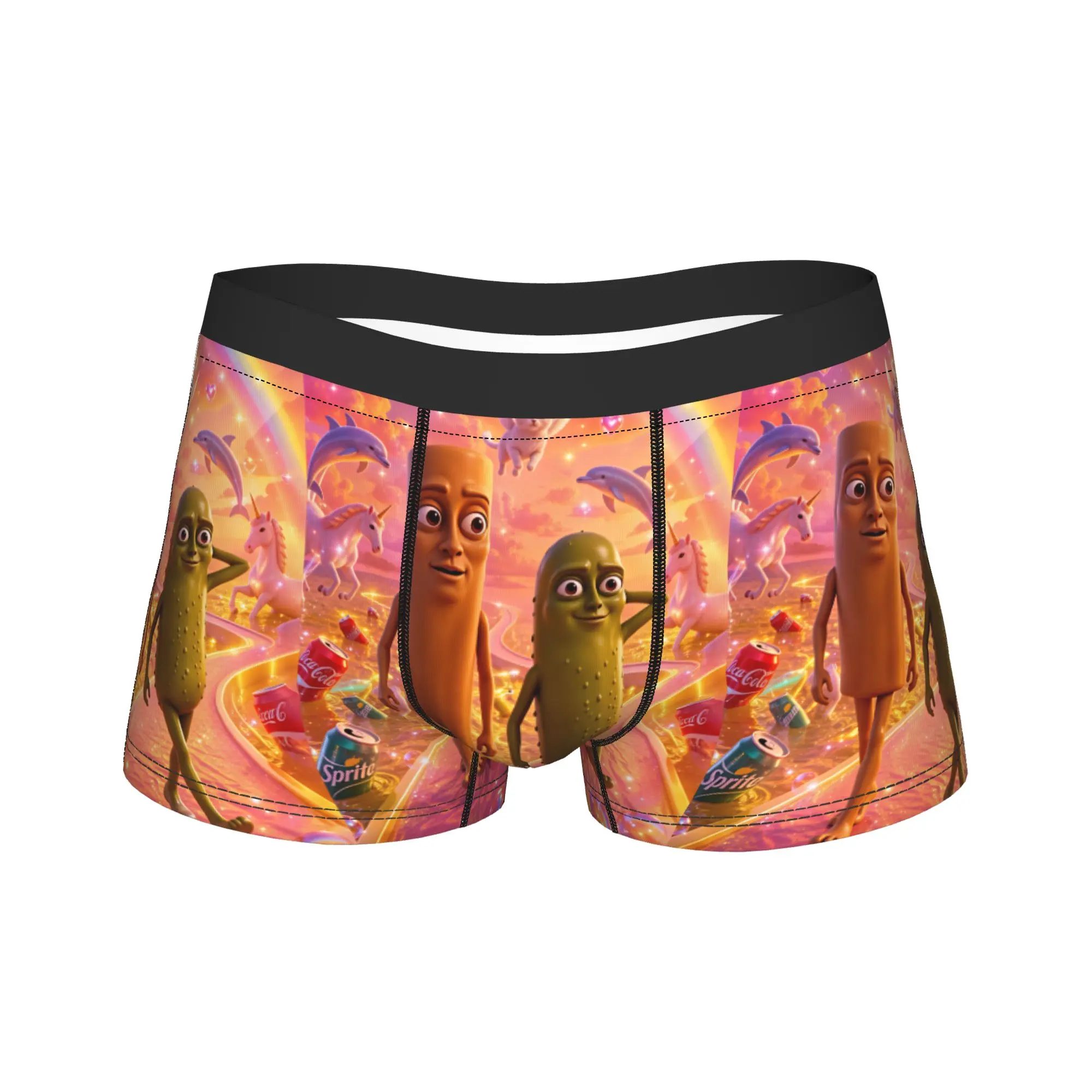 Tung Tung Sahur Pickle Unicorn Dolphin Rainbow Meme Underwear Men Panties Sexy Soft Boxershorts High Quality Shorts Briefs