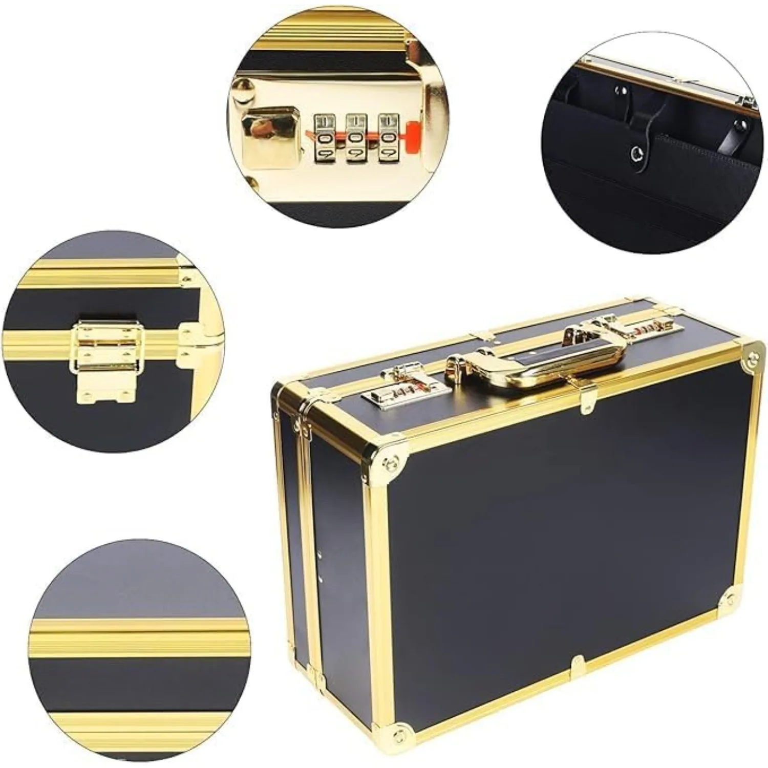 حقيبة حلاقة احترافية، مجموعة أدوات الحلاقة، صندوق أدوات الحلاق للسفر بطبقة مزدوجة، حقيبة حمل فاخرة لأدوات تصفيف الشعر التجميلية #2