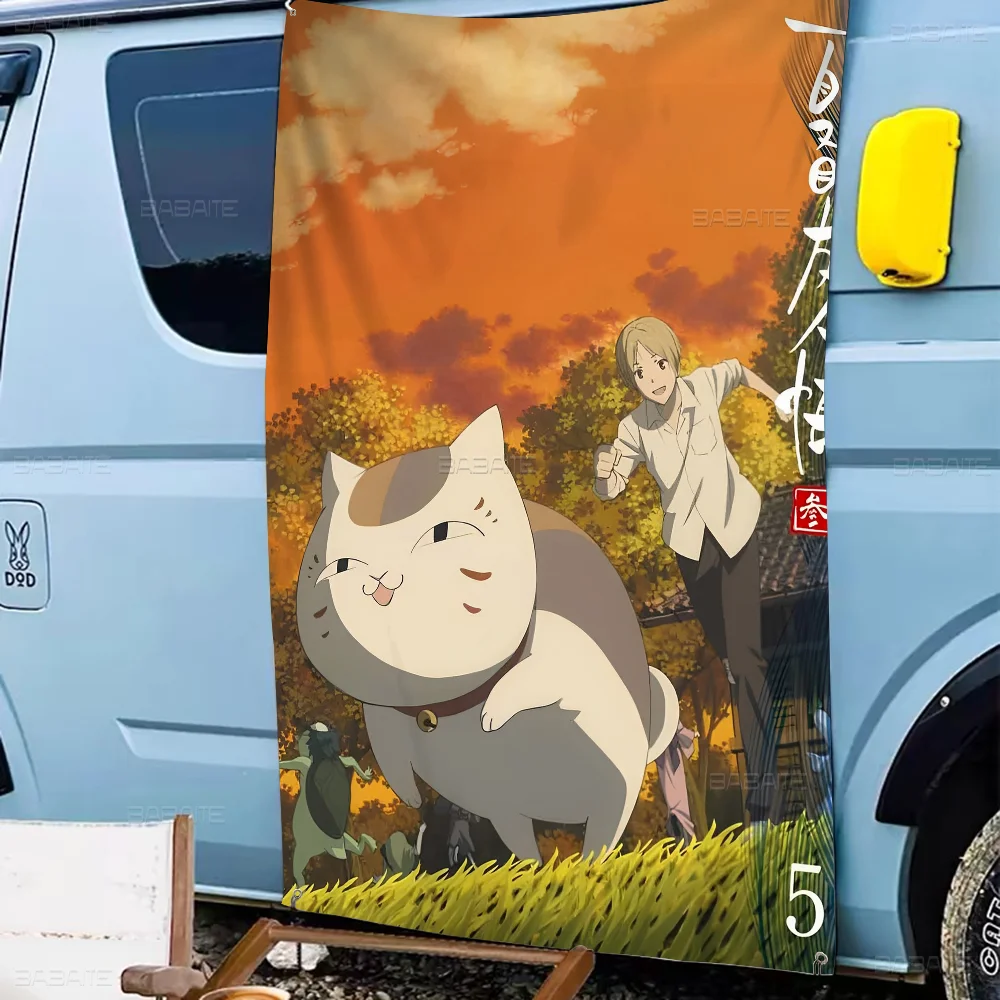 Anime Natsume Yuujinchou Cartoon Flag Art Science Fiction Room Home Decor Wall Hanging Home Decor Banner