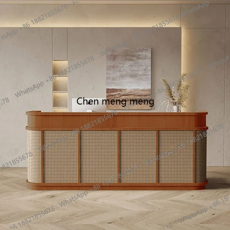 

Homestay Reception Desk Tea Restaurant Desk Cuisine Bar Counter Beauty Salon Health Quiet Breeze Furniture Check Out Cashier
