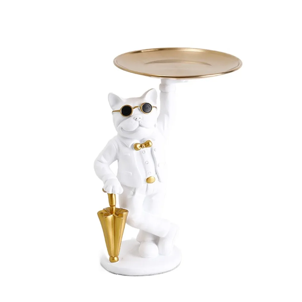 

Multi-Function Resin Key Storage Tray Dog Shaped Creative Storage Rack Exquisite Cute Storage Display Plate Stationery