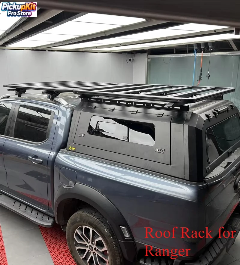 

Aluminum Cross Bar Roof Rack for Ranger Wildtrak Ute Rear Cargo Tonneau Roller Shutter Cover Cargo Carrier