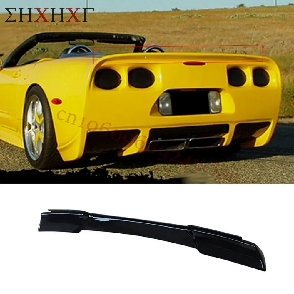 

car styling abs material Gloss Black Fits 1997-2004 for Corvette C5 Rear Trunk Wing Spoiler protector W/Acrylic Panels