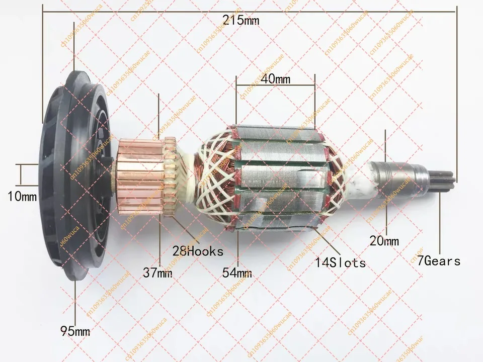 220V--240V GSH 11E rotor armature anchor replacement For BOSCH  GSH11E GBH11DE GBH 11DE demolition impact hammer spare parts