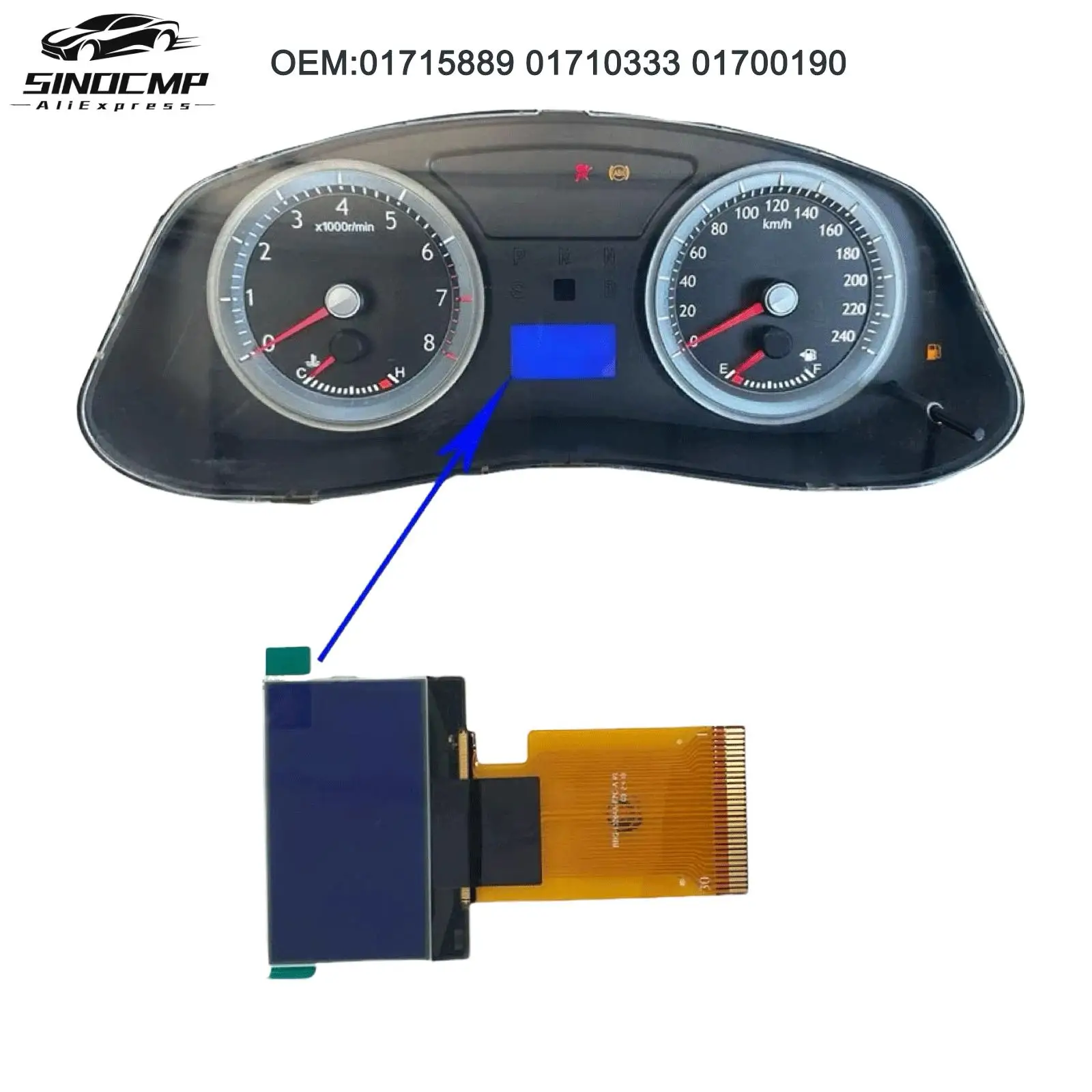 

Dashboard Screen Display LCD Screen 01715889 01710333 01700190 For Geely Emgrand EC820 EC8 EC825 Car Dashboard Accessories